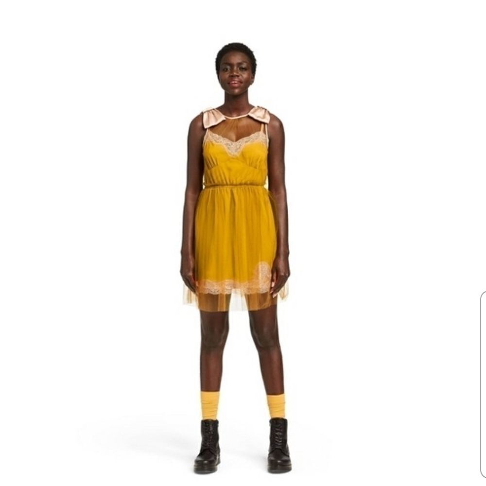 ‎Rodarte for target gold dress C27 - Picture 3 of 6